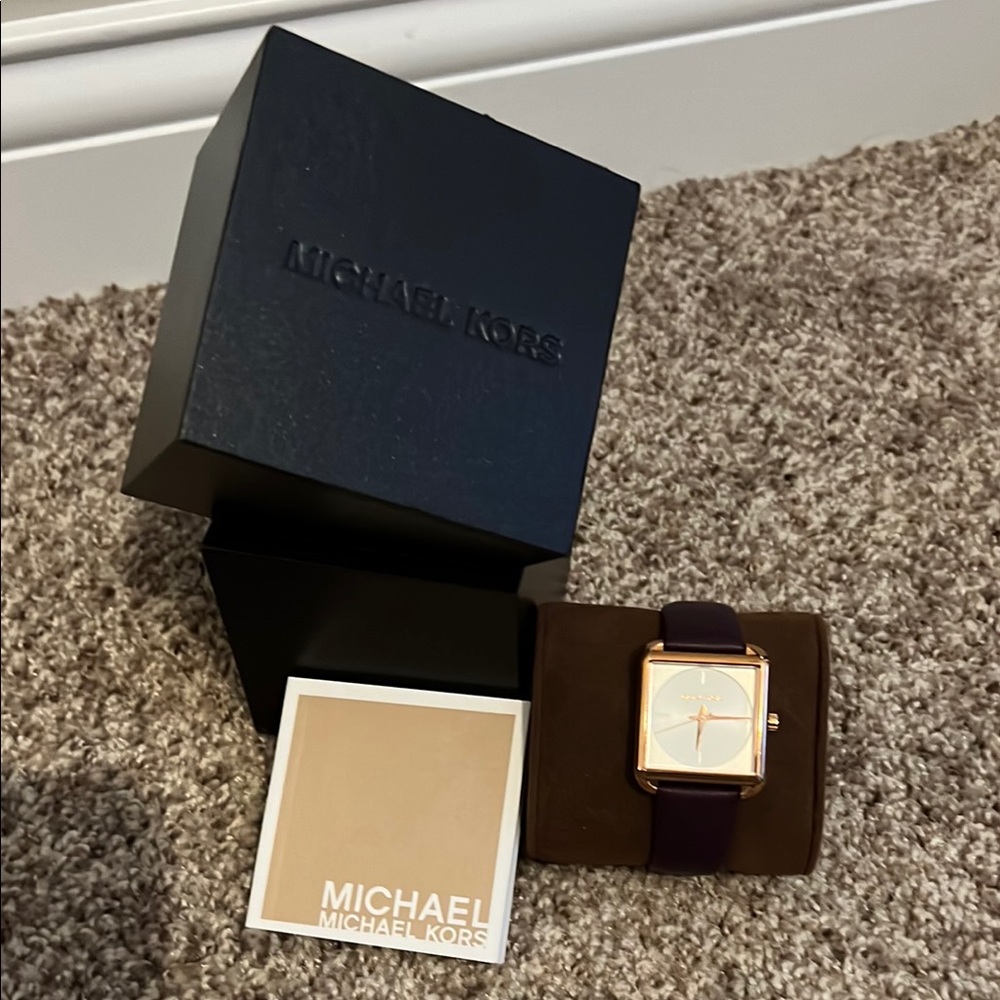 Michael Kors Rose Gold Square Watch